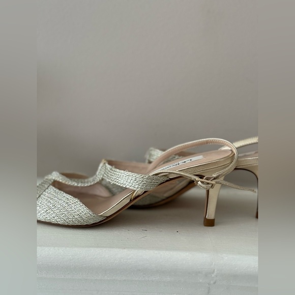 L.K. Bennett Gold Rope Wedge Sandals size 36 - Picture 6 of 10